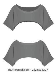 Grey women crop top. vector illustration