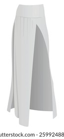 Grey  women long sarongs. vector