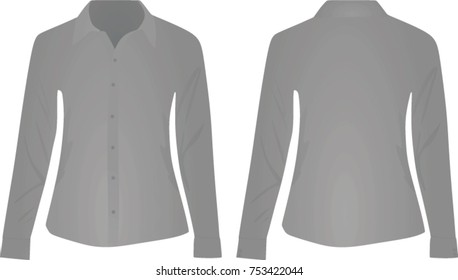 Grey women shirt. vector illustration