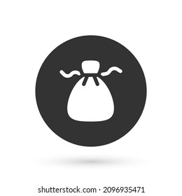 Grey Wonton icon isolated on white background. Chinese food.  Vector