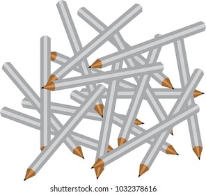 grey wood pencils 