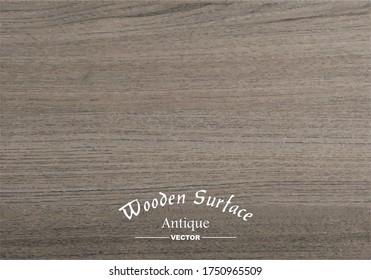 Grey Wooden Background - Vintage Rustic Wood Surface - Wood Vector