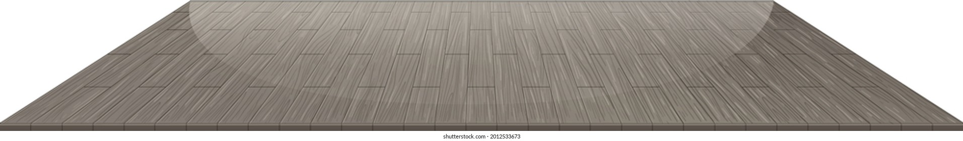 Grey wooden floor tiles isolated on white background illustration