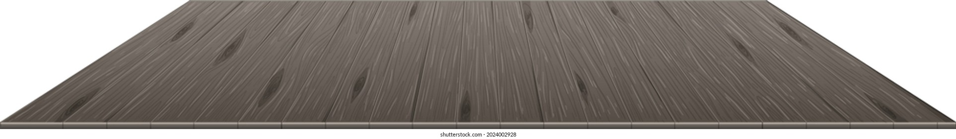 Grey wooden floor tiles isolated on white background illustration