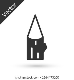 Grey Wooden log icon isolated on white background. Vector.