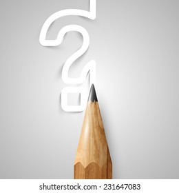 Grey wooden pencils, vector