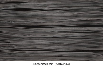 Grey wooden texture with horizontal veins. Vector wood background