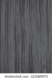 Grey wooden texture. Vector horizontal wooden planks. Monochrome pattern of wood board