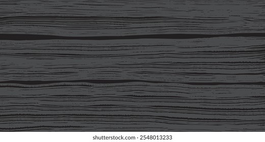 Textura de madeira cinza. Placa de madeira horizontal vetorial. Modelo monocromático de cartão de madeira