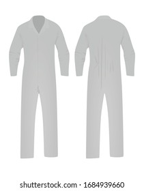 Grey working uniform. vector illustration