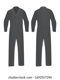 Grey working uniform. vector illustration