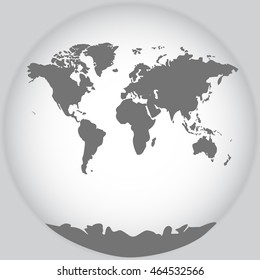 Grey World Map Illustration