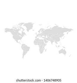 grey world map illustration vector