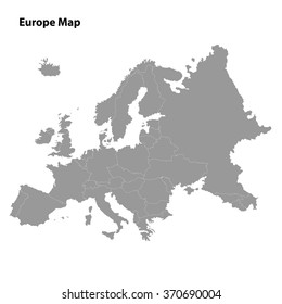 Mapa del mundo gris sobre fondo vectorial.