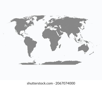  grey world map vector art