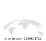 Grey world map vector, isolated on white background. Flat Earth, map template for web site pattern, anual report, inphographics. Globe similar worldmap icon. Travel worldwide, map silhouette backdrop.