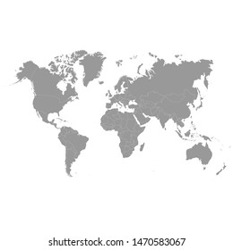 Grey world map vector modern - Vector