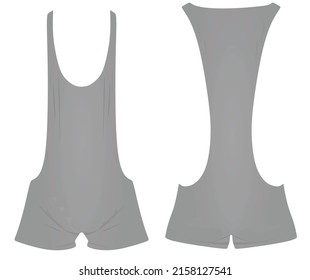 Grey wrestling uniform. vector illustration