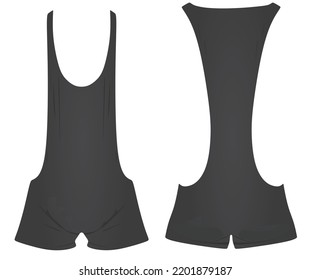 Grey wrestling uniform. vector illustration