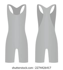 Grey  wrestling uniform. vector illustration