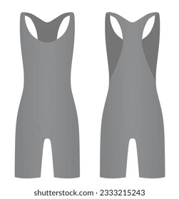 Grauwrestling Uniform. Vektorgrafik