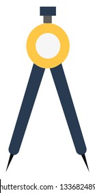 Grey and yellow divider vector illustration on white background.