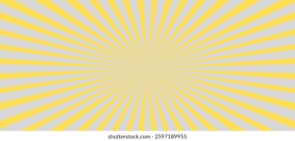 Grey and yellow sunburst background	