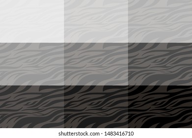 grey Zebra print. Stripes, animal skin, tiger stripes, abstract pattern, line background. Black and white vector monochrome seamles texture. eps 10 illustration