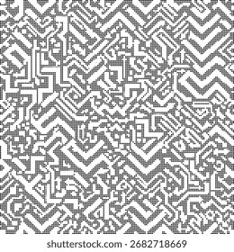 Grey zigzag maze seamless abstract geometric pattern background for textile, wallpaper, wrapping, branding, poster, digital art, website, craft, print design