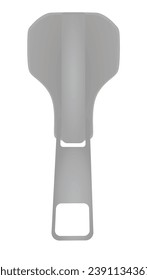 Zipper gris aislado. ilustración vectorial