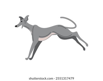 greyhound dog mascot icon isolated