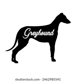 Greyhound Dog silhouette dog breeds logo dog monogram vector