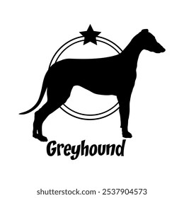 Greyhound dog silhouette,  dog, dog breeds, logo, vector, silhouette, logo design, animal, illustration, icon, sign, design, black,  symbol, pet