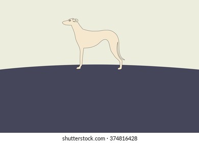 Greyhound Dog Silhouette Illustration