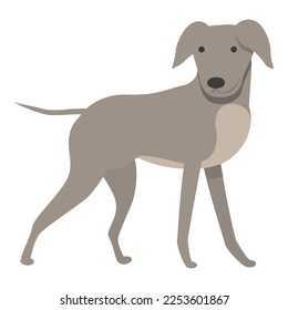 Greyhound-Kind-Symbol-Cartoon-Vektorgrafik. Tierhund. Nagelrasse