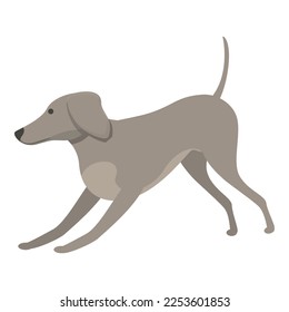 Greyhound spielen Ikone Cartoon Vektor. Tiere laufen. Canine-Sprint