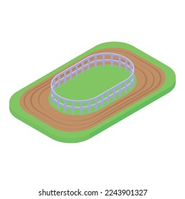Greyhound racetrack icon isometric vector. Dog animal. Pet mammal