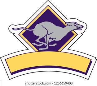 Greyhound Racing Vector Illustration