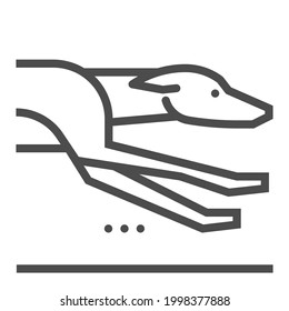 Windhunde, viereckiges Vektorsymbol.