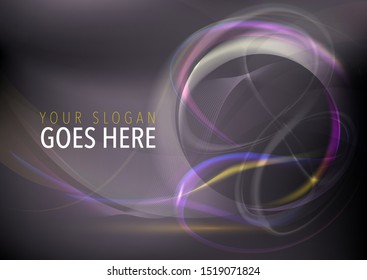 Greyish and dynamic waves, elegant and corporate vector concept