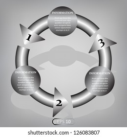 Greyscale circular banner template