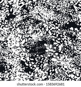 Greyscale Leopard Vector Seamless Pattern. Animal Abstract Texture. Leopard Skin Print. Animal Camouflage Background. Watercolor Camouflage Design. Spot Tile.  African Rapport Pattern.