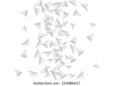 Vector blanco de fondo de originami de escala de grises. Textura de belleza fractal. Azulejos De Lujo Gris. La moda del polígono. Pancarta de la Pirámide Grizzly.