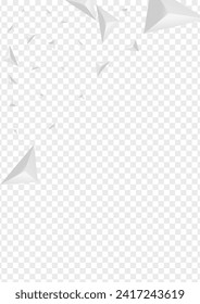 Greyscale Pyramid Background Transparent Vector. Triangular Modern Card. Hoar Effect Tile. Origami Render. Grizzly Polygon Illustration.