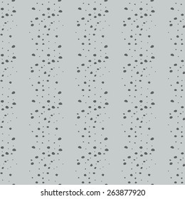 Greyscale seamless floral hand drawn vector pattern