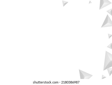 Vector blanco de fondo de compartimiento de escala de grises. Ilustración de degradado de cristal. Plantilla decorativa plateada. Luz de origami. Fondo del elemento gris.