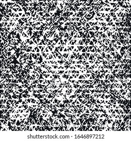 Greyscale Shibori Seamless Pattern. Tie Dye Abstract Texture. Batik Tie Dye Border. Stencil Japan Background. Watercolor Shoji Design. Kimono Tile.  Organic Minimal Grid.