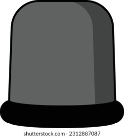 Greyscale single vector siren icon for police car and ambulance used during emergency cases.