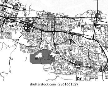 Greyscale vector city map of Antioch California in the United States of America with with water, fields and parks, and roads on a white background.