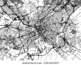 Mapa de ciudades vectoriales de escala griega de Columbia Carolina del Sur en los Estados Unidos de América con agua, campos y parques, y carreteras en un fondo blanco.